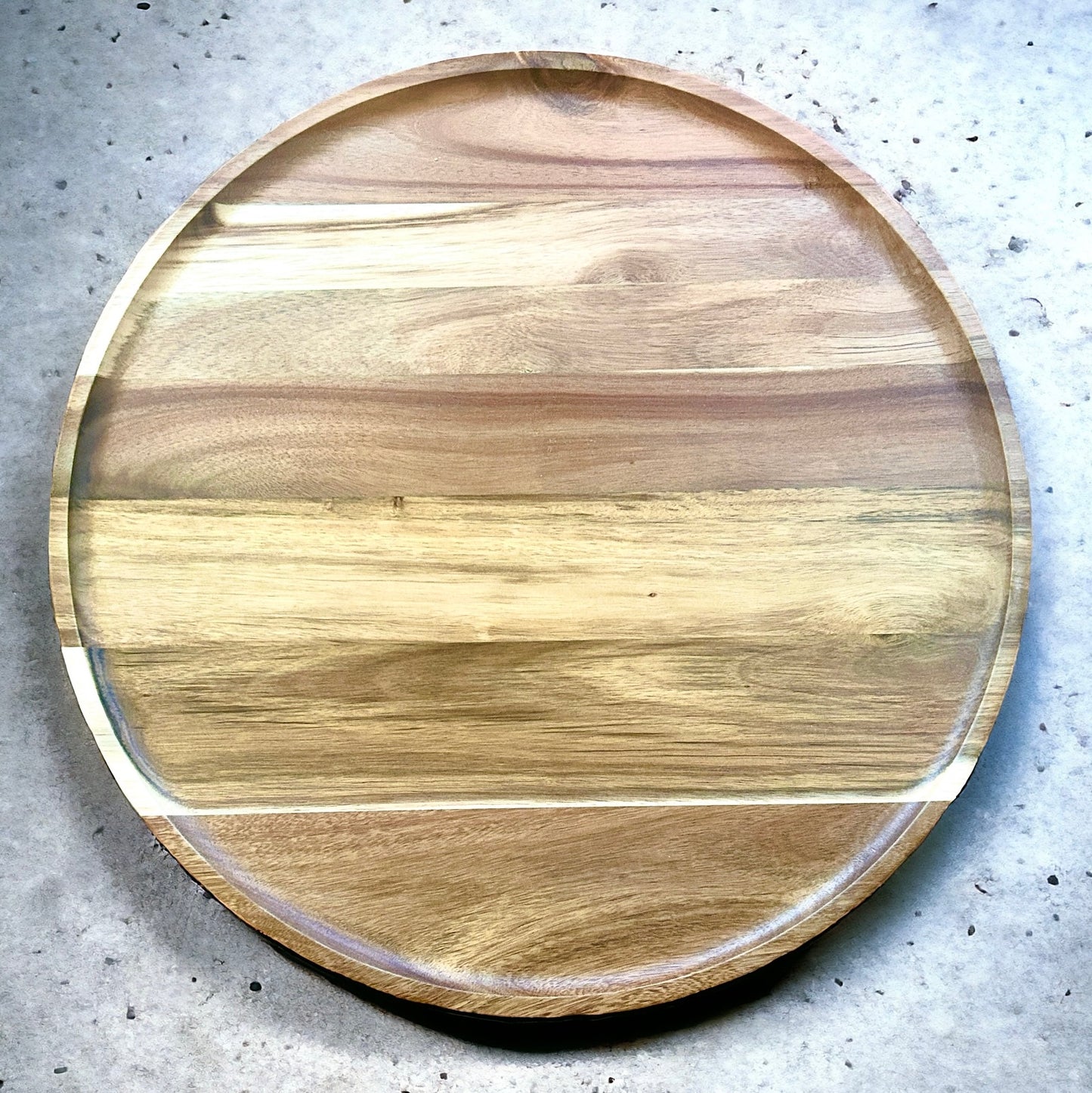 18 inch round wooden tray